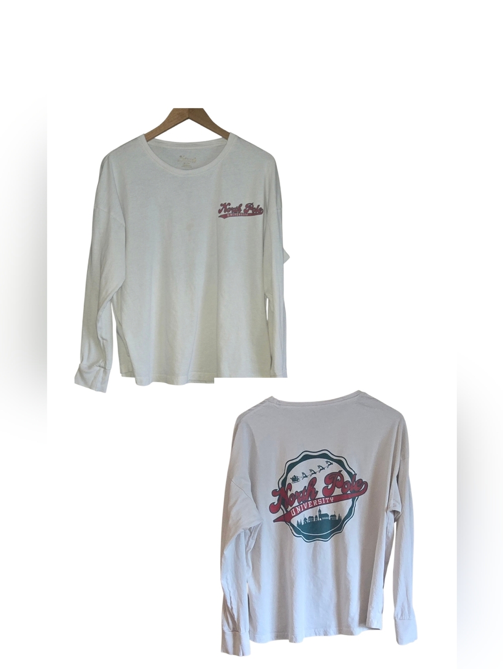 Natural Reflections North Pole University Christmas Long Sleeve Shirt